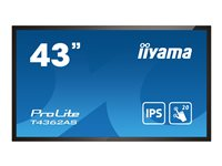 iiyama ProLite T4362AS-B1 43" Klass (42.5" visbar) LED-bakgrundsbelyst LCD-skärm - 4K - för interaktiv skyltning/interaktiv kommunikation T4362AS-B1