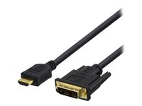 DELTACO HDMI-112D - adapterkabel - HDMI / DVI - 2 m HDMI-112D