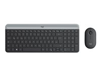 Logitech Slim Wireless Combo MK470 - sats med tangentbord och mus - QWERTZ - tysk - grafit Inmatningsenhet 920-009188