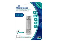 MediaRange combo - USB flash-enhet - 64 GB MR937
