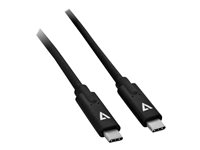 V7 - USB typ C-kabel - 24 pin USB-C till 24 pin USB-C - 2 m V7UCC-2M-BLK-1E