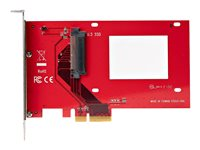 StarTech.com U.3 to PCIe Adapter Card, PCIe 4.0 x4 Adapter For 2.5" U.3 NVMe SSDs, SFF-TA-1001 PCI Express Add-in Card for Desktops/Servers, TAA Compliant - OS Independent (PEX4SFF8639U3) - gränssnittsadapter - U.3 NVMe - PCIe 4.0 x4 - TAA-kompatibel PEX4SFF8639U3