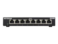 NETGEAR GS308v3 - switch - 8 portar - ohanterad GS308-300PES