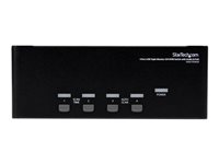 StarTech.com DVI USB KVM-switch för tre skärmar med 4 portar, audio och USB 2.0-hubb - omkopplare för tangentbord/video/mus/ljud/USB - 4 portar SV431TDVIUA