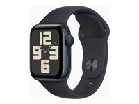 Apple Watch SE (GPS) 2a generation - midnatt - smart klocka med sportband - midnatt - 32 GB MR9Y3KS/A