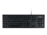 Kensington ValuKeyboard - tangentbord - fransk - svart Inmatningsenhet 1500109FR