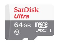 SanDisk Ultra - flash-minneskort - 64 GB - mikroSDXC UHS-I SDSQUNR-064G-GN3MA