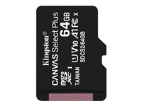 Kingston Canvas Select Plus - flash-minneskort - 64 GB - mikroSDXC UHS-I SDCS2/64GBSP