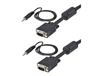 StarTech.com 5 m videokoaxialkabel med audio för VGA-skärm med hög upplösning HD15 M/M - VGA-kabel - 5 m MXTHQMM5MA