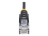 StarTech.com 1,5 m CAT6-kabel - Tunn - Snagless RJ45-kontakter - Svart - patch-kabel - 1.5 m - svart N6PAT150CMBKS