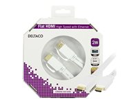 DELTACO HDMI-1020H-K - HDMI-kabel med Ethernet - 2 m HDMI-1020H-K