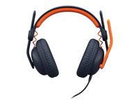 Logitech Zone Learn Wired Over-Ear Headset for Learners, USB-C - hörlurar med mikrofon - ersättning 981-001383