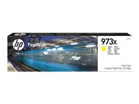 HP 973X - Lång livslängd - gul - original - PageWide - bläckpatron F6T83A