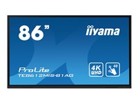 iiyama ProLite TE8612MIS-B1AG 86" Klass (85.6" visbar) LED-bakgrundsbelyst LCD-skärm - 4K - för interaktiv skyltning/interaktiv kommunikation TE8612MIS-B1AG