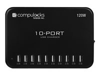 Compulocks 10-Port USB Charging Hub With UK Plug strömadapter - USB - 120 Watt OR-10PORTUSBHUB-UK