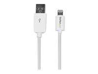 StarTech.com 3 m USB till Lightning-kabel - Lång iPhone/iPad/iPod-laddningskabel - Lightning till USB-kabel - Apple MFi-certifierad - Vit - Lightning-kabel - Lightning / USB - 3 m USBLT3MW