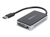 StarTech.com USB 3.0 to DVI Adapter with 1 Port USB Hub - 1920x1200 - External Video & Graphics Card - Dual Monitor Display Adapter - Supports Windows (USB32DVIEH) - extern videoadapter - T5-302 - 16 MB - svart USB32DVIEH