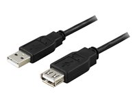 DELTACO - USB-förlängningskabel - USB till USB - 1 m USB2-15S
