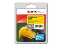 AgfaPhoto - 3-pack - gul, cyan, magenta - kompatibel - tonerkassett (alternativ för: Epson 27XL, Epson C13T27154010, Epson T2715) - för Epson WorkForce WF-3620, 3640, 7110, 7210, 7610, 7620, 7710, 7715, 7720 APET271TRID