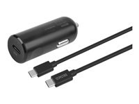 DELTACO USBC-CAR125 strömadapter för bil - 24 pin USB-C - 20 Watt USBC-CAR125