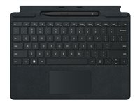 Microsoft Surface Pro Signature Keyboard - tangentbord - med pekplatta, accelerometer, Förvarings- och laddningsfack för Surface Slim Pen 2 - QWERTZ - tysk - svart - med Slim Pen 2 8X8-00005