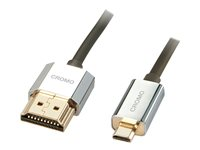 Lindy CROMO Slim High Speed HDMI to micro HDMI Cable with Ethernet - HDMI-kabel med Ethernet - 1 m 41681