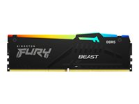 Kingston FURY Beast RGB - DDR5 - sats - 64 GB: 2 x 32 GB - DIMM 288-pin - 5200 MHz / PC5-41600 - ej buffrad KF552C40BBAK2-64