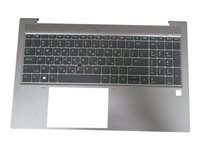 HP - ersättningstangentbord för bärbar dator - med pekpinne, ClickPad - italiensk - med övre skydd M07494-061