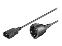 MicroConnect Extension Cord - strömkabel - power CEE 7/7 till IEC 60320 C14 - 1 m PE130100