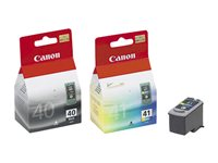 Canon PG-40 / CL-41 Multi Pack - 2-pack - svart, färg (cyan, magenta, gul) - original - bläcktank 0615B043