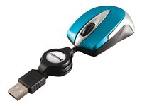 Verbatim Go Mini Optical Travel Mouse - mus - USB - karibienblå 49022