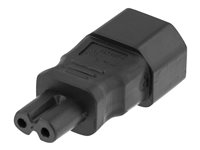 DELTACO DEL-1012 - adapter för effektkontakt - IEC 60320 C7 till IEC 60320 C14 DEL-1012