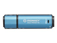 Kingston IronKey Vault Privacy 50 Series - USB flash-enhet - 256 MB - TAA-kompatibel IKVP50/256GB
