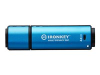 Kingston IronKey Vault Privacy 50C - USB flash-enhet - 64 GB - TAA-kompatibel IKVP50C/64GB