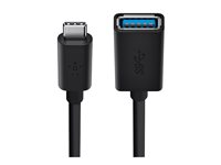 Belkin 3.0 USB-C to USB-A Adapter - USB typ C-adapter - 24 pin USB-C till USB typ A F2CU036btBLK