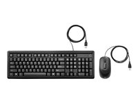 HP 160 - sats med tangentbord och mus - QWERTY - engelska - svart 6HD76AA#ABB