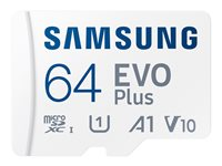 Samsung EVO Plus MB-MC64S - flash-minneskort - 64 GB - mikroSDXC UHS-I MB-MC64SA/EU