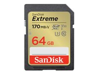 SanDisk Extreme - flash-minneskort - 64 GB - SDXC UHS-I SDSDXV2-064G-GNCIN