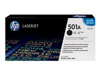 HP 501A - Svart - original - LaserJet - tonerkassett (Q6470A) - för Color LaserJet 3600, 3800, CP3505 Q6470A