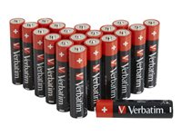 Verbatim batteri - 20 x AAA / LR03 - alkaliskt 49876