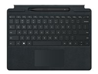 Microsoft Surface Pro Signature Keyboard - tangentbord - med pekplatta, accelerometer, Förvarings- och laddningsfack för Surface Slim Pen 2 - QWERTY - spansk - svart - med Slim Pen 2 8X8-00012