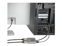 StarTech.com DP to Dual HDMI MST HUB, Dual HDMI 4K 60Hz, DisplayPort Multi Monitor Adapter with 1ft (30cm) Cable, DP 1.4 Multi Stream Transport Hub, DSC | HBR3, DP to 2x HDMI Ports - DP to HDMI Splitter (MST14DP122HD) - videokort - DisplayPort / HDMI MST14DP122HD