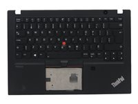 Lite-On - ersättningstangentbord för bärbar dator - fransk - svart - med övre skydd 5M10Z41349
