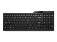 HP 475 - tangentbord - dubbelt läge, multienhet, kompakt, 2-zonslayout, tangentrörelser med låg profil, 12 programmerbara knappar - hela norden - gagatsvart Inmatningsenhet 7N7B9AA#UUW