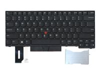 Lite-On - ersättningstangentbord för bärbar dator - med Trackpoint, UltraNav - QWERTY - amerikansk - svart 01YP320