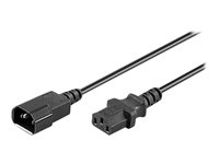 MicroConnect - förlängningskabel för ström - power IEC 60320 C13 till IEC 60320 C14 - 1.5 m PE040615