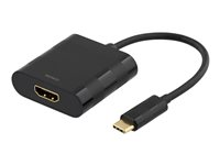 DELTACO USBC-HDMI - extern videoadapter - svart USBC-HDMI