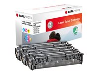 AgfaPhoto - 3-pack - gul, cyan, magenta - kompatibel - tonerkassett (alternativ för: HP 305A, HP CE411A, HP CE412A, HP CE413A, HP CF370AM) - för HP LaserJet Pro 300 M351, 400 M451, MFP M375, MFP M475 APTHPCF370AME