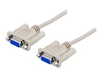 DELTACO - seriell kabel - DB-9 till DB-9 - 1.8 m DEL-37D