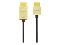 DELTACO Prime HDMI-1043-K - HDMI-kabel med Ethernet - 3 m HDMI-1043-K